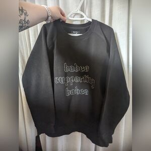 BLT Babes Supporting Babes oversized crew